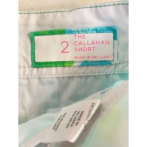 Lilly Pulitzer First Impression Callahan Short Turquoise Green Floral 2 - Picture 7 of 7